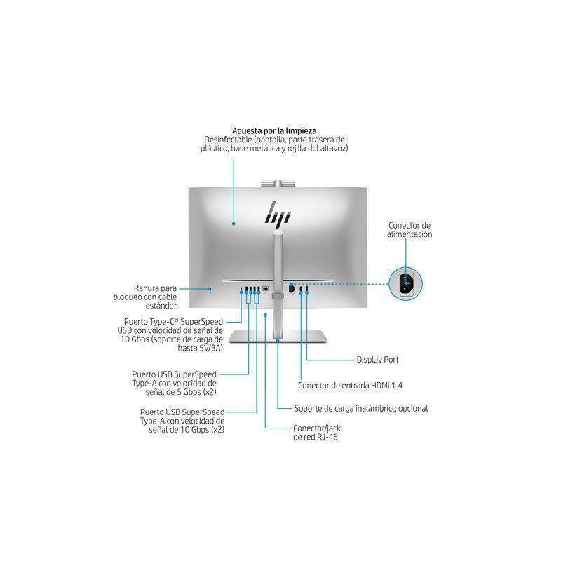 AIO EliteOne 840 G9,i5-13500,16GB,512GB,23.8'' - Imagen 6